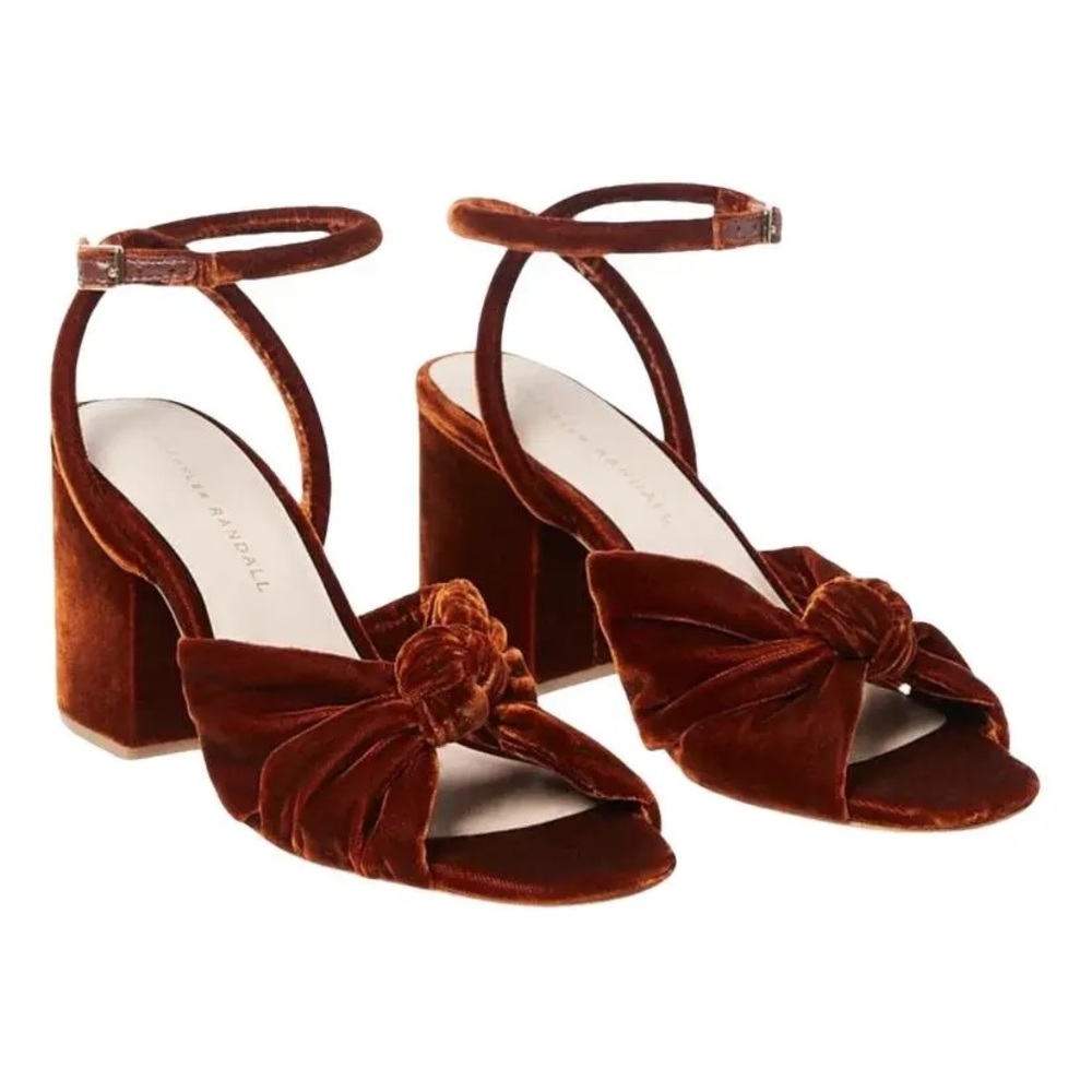 Fiamma Ankle Velvet Strap Sandal Loeffler Randall Block Heels
